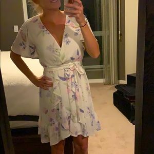 Lauren Conrad White Dress with Spring Flowers